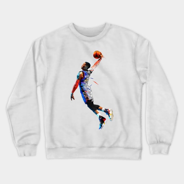 Russell Westbrook Low Poly Crewneck Sweatshirt by pxl_g